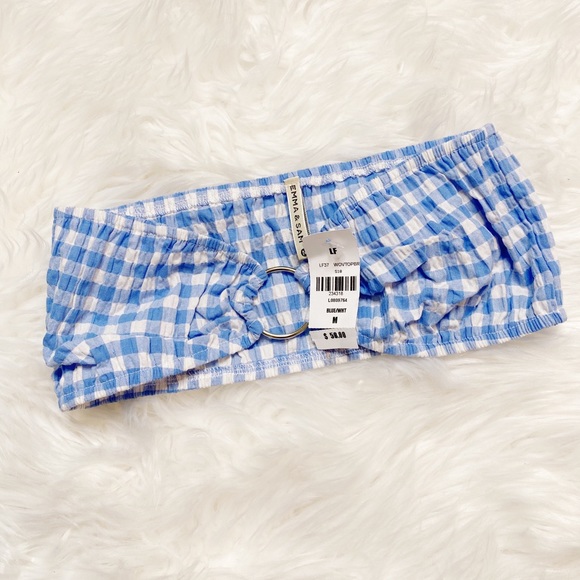 LF Tops - NWT LF Emma and Sam Gingham Tube Top